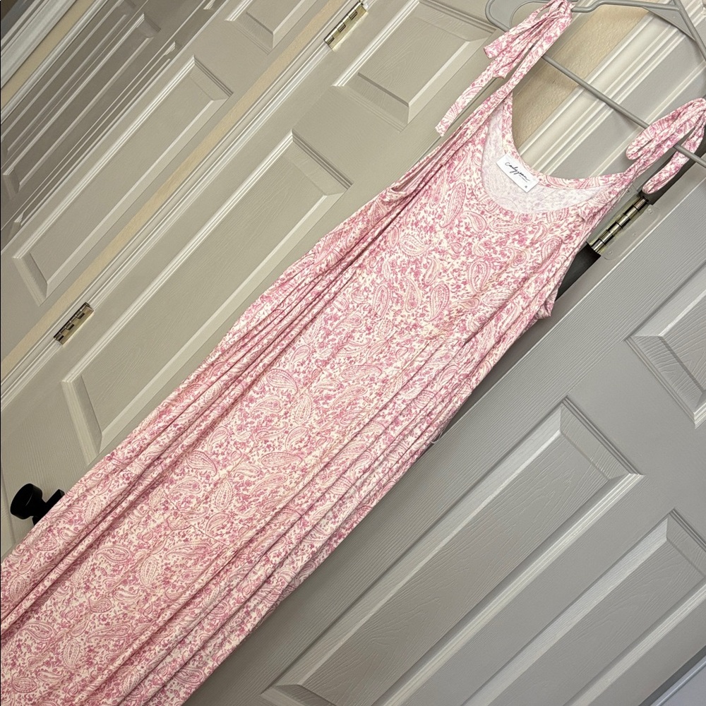 Carly Jean Los Angeles Pink Paisley Maxi Dress